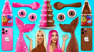 Tantangan Air Mancur Coklat Gadis Kaya vs Bangkrut | Kompetisi Makanan Coklat oleh Candy Show