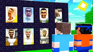 ENCONTRAMOS OS PORTAIS DAS PRIVADAS SKIBIDI NO MINECRAFT! (Skibidi Toilet)