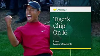 Tiger Woods' Chip on 16 | Iconic Masters Moments