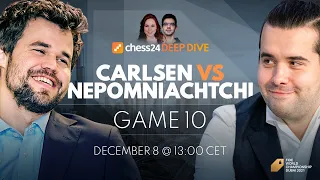 Carlsen - Nepomniachtchi | Game 10 | World Chess Championship | Judit Polgar & Anish Giri