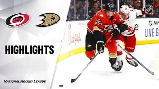 NHL Highlights | Hurricanes @ Ducks 10/18/19