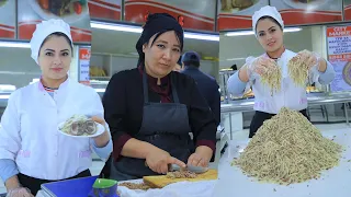 National dish "Norin". Prepare 40-50kg per day. Restaurant "City Market" city of Fergana.