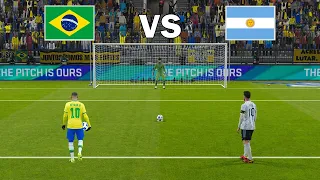 PES 2021 | Brazil Vs Argentina | Penalty Shootout | Messi vs Neymar | Gameplay PC