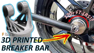 How Strong are Generative Designed Parts? | Breaker bar designed by AI (Titanium Metal 3D Print)