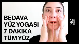 Bedava Yüz Yogası Dersi ( Konuşmasız Versiyon 7 Dakika) | Başlangıç & Orta Seviye Yüz Egzersizileri