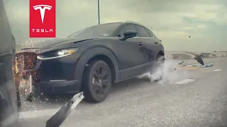 Tesla Full Self-Driving vs. High-Speed Crash