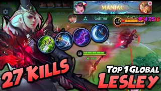 Deadly Sniper Lesley Aggressive Gameplay! - Build Top 1 Global Lesley ~ MLBB