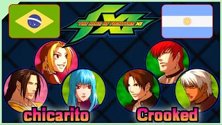 The King of Fighters XI || chicarito 🇧🇷 VS 🇦🇷 Crooked || FLYCAST FIGHTCADE 2