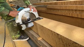 Skills Of A Carpenter With many Years Of Experience // Build A Giant Table That Is Extremely Sturdy