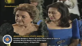 PNoy hosts President Obama in Malacañang State Dinner | Noynoy Aquino and Barack Obama Speech (2014)