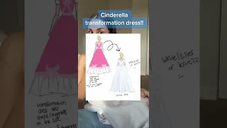 Making a Cinderella Transformation dress!! #shorts