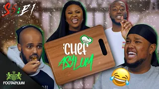 CHUNKZ, DARKEST AND NELLA ROSE EAT HARRYS GIANT SNAIL!! | Chefasylum S5 Ep1