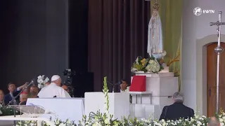 El Papa Francisco rezó de Santo Rosario en el Santuario de la Virgen de Fátima