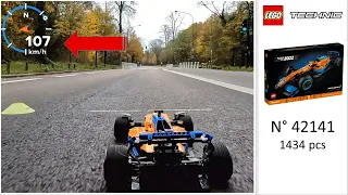 107 km/h --- LEGO Technic 42141 Formula 1 McLaren 2022  '' ... qui dit mieux ?