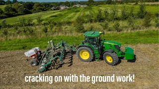 Preparing the ground in the #johndeere 6215R