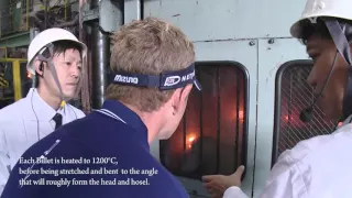 Luke Donald visits Mizuno's iron forging factory in Hiroshima Japan