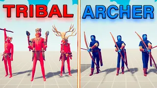 20x ARCHER  vs TRIBAL TEAM - Totally Accurate Battle Simulator | TABS
