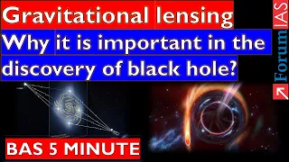 Gravitational lensing: Why it is important in the discovery of black hole? |Forum IAS |BAS 5 MINUTE|