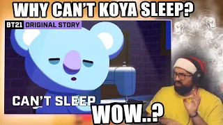 BT21 ORIGINAL STORY S02 EP.05 - CAN'T SLEEP | Reaction