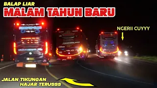 Balapan Bus GILAA Malam Tahun Baru 2024 !! Parah Abiss Yang JANTUNGAN Jangan NONTON !!