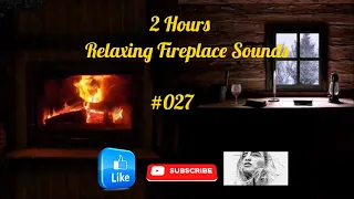 🔥💕 2 Hours RELAXING FIREPLACE SOUNDS ¤027¤ RAIN SOUNDS ¤ Feu de bois romantique ¤ASMR