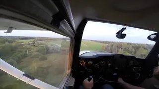 Первая самостоятельная посадочка - cessna 150