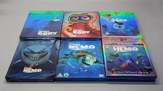 В ПОИСКАХ НЕМО и В ПОИСКАХ ДОРИ - 3D - Blu-ray - FINDING NEMO - FINDING DORY (2003-2016) - STEELBOOK