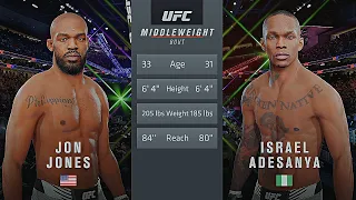 Jon Jones Vs. Israel Adesanya : UFC 4 Gameplay (Legendary Difficulty) (AI Vs AI) (PS5)