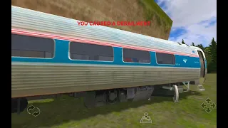 I "accidentally" derailed a passenger train in train and rail yard simulator