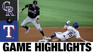 Rockies vs. Rangers Game Highlights (8/31/21) | MLB Highlights