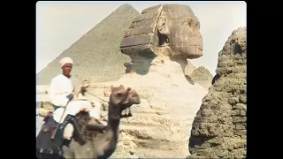 Pyramids and The Great Sphinx of Giza, Egypt 1897 [AI Colorized, Denoised, 60fps]