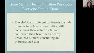 OAR Webinar: Three Mental Health Nutrition Principles Everyone Should Know