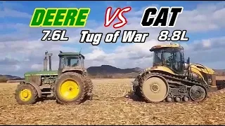 John Deere 4450 VS Challenger MT 735 TUG OF WAR/who wins?