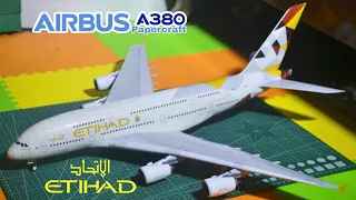 AIRBUS A380-800 (SUPERJUMBO JET) ETIHAD AIRWAYS PAPERCRAFT