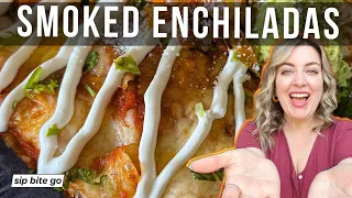 Traeger Smoked Chicken Enchiladas (Easy Pellet Grill Recipe)