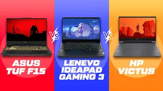 Asus Tuf F15 vs Lenovo Ideapad Gaming 3 vs HP Victus | Intel i5-11400H vs AMD Ryzen | RTX 2050/ 3050