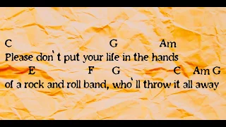 Oasis don't look back in anger chord