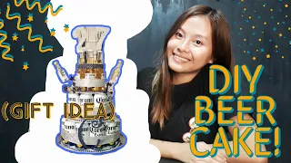 DIY BEER CAKE | How to make a Beer Can Cake for my Brother