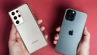 Samsung Galaxy S21 Ultra УДЕЛАЛ iPhone 12 Pro Max в тесте на падения