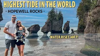 The Highest Tidal Range In The World - Hopewell Rocks Canada and The Fundy Trail Parkway