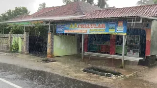 Heavy Rain Accompanied by Strong Winds and Loud Lightning Which Scared Me | Rain Sounds for Relaxing