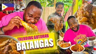 FOREIGNER Eating FILIPINO FOOD FOR THE FIRST TIME | KUYA OLIVER'S TRADITIONAL GOTONG in BATANGAS