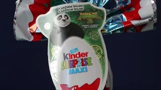 Kung-Fu Panda in action | Huge Kinder surprise egg | Kinder Surprise Maxi | Easter edition