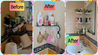 First Time Extreme Bathroom Makeover & Storage (Zero budget) Indian Bathroom decor (Before & After)
