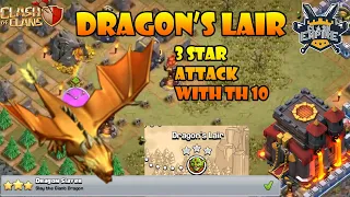 Dragon's Lair Coc 3 Star Attack | How to 3 Star 'Dragon's Lair' Goblin Map with Townhall 10 | Coc