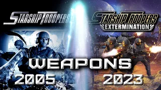 Starship Troopers Extermination & Starship Troopers 2005 Weapons Comparison