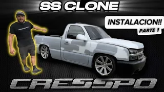 como convertir una Silverado en una ss clone  instalación fácil y barato parte1sskit ,claddings,win