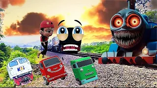Tebak Gambar Kereta Api Panjang cc204 Lucu Berkepala Thomas Eater Train, Tayo Frank Rogi BoBoiBoy