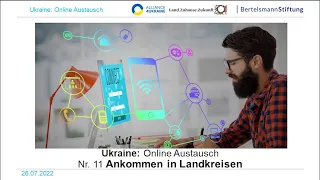 Ukraine: Online Austausch – Wie kann das Ankommen in Landkreisen einfacher gestaltet werden?