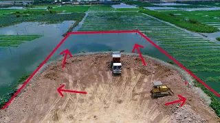 Succes 80% for  Pouring soil for construction Dump truck  with Bulldozer komatsu D31P